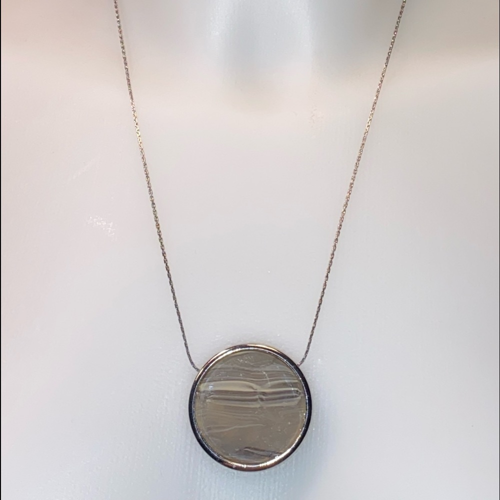 Silver necklace completely adjustable for length